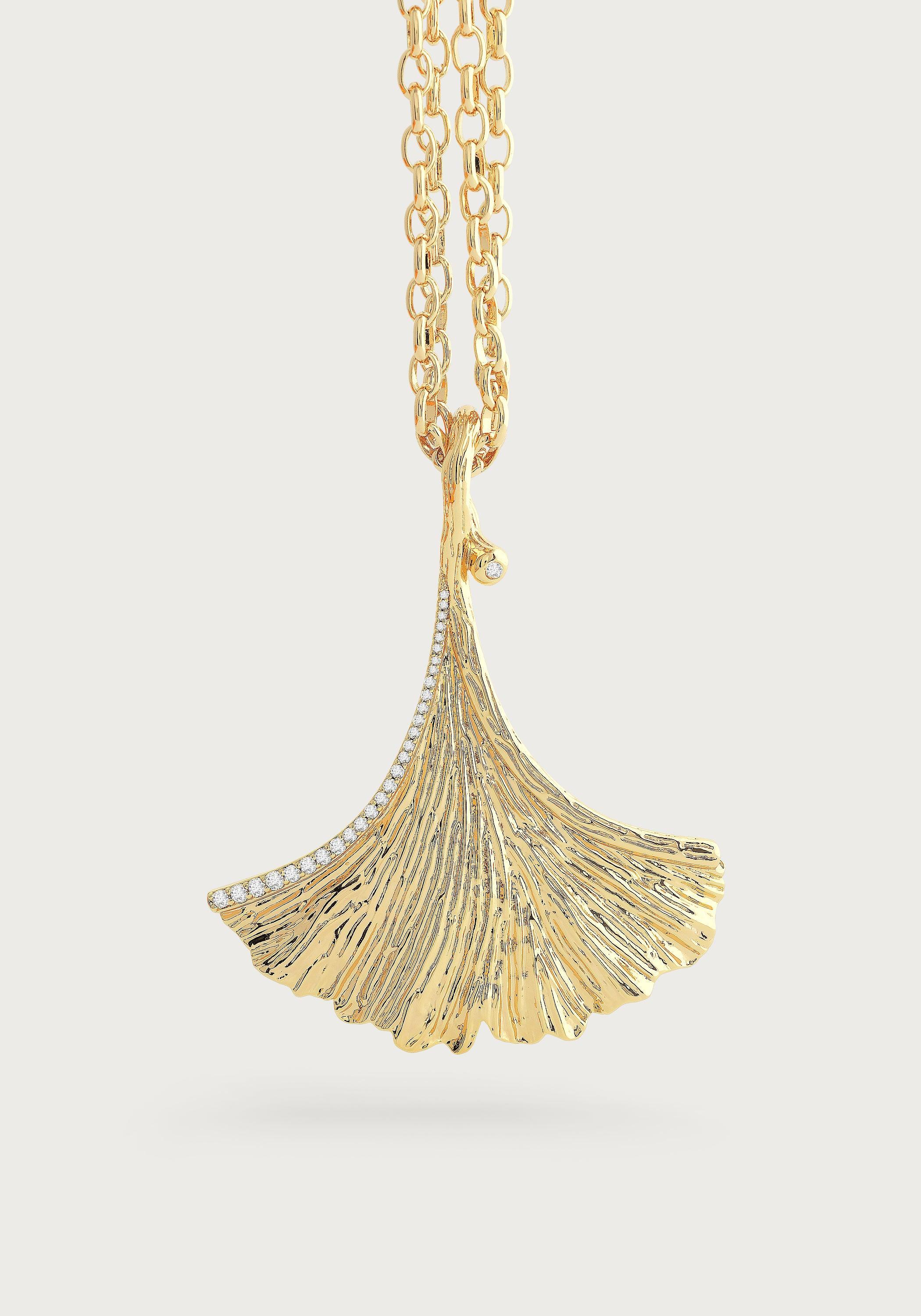 Ginkgo Pendant Necklace - Anabel Aram