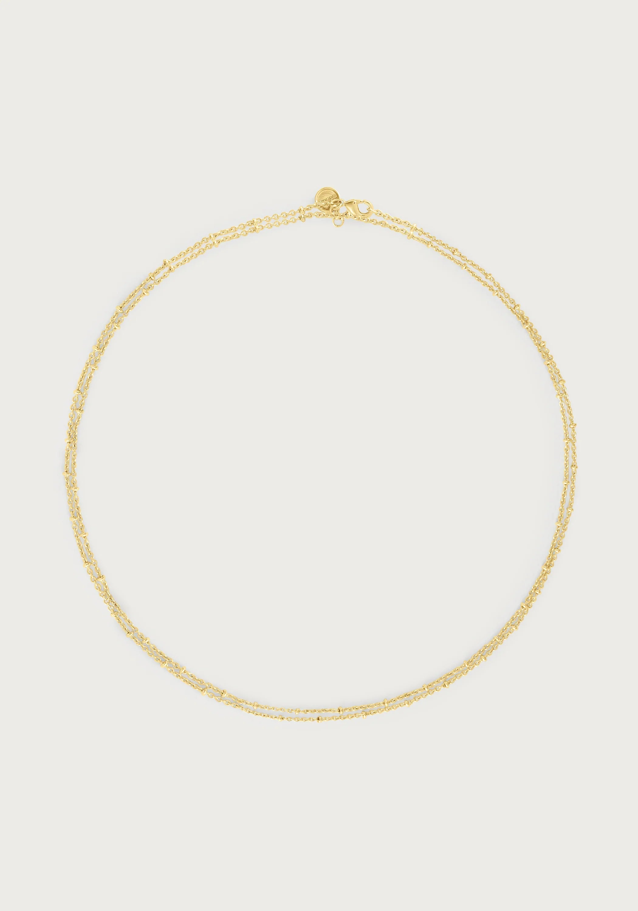 Molten Double Chain Necklace, Gold