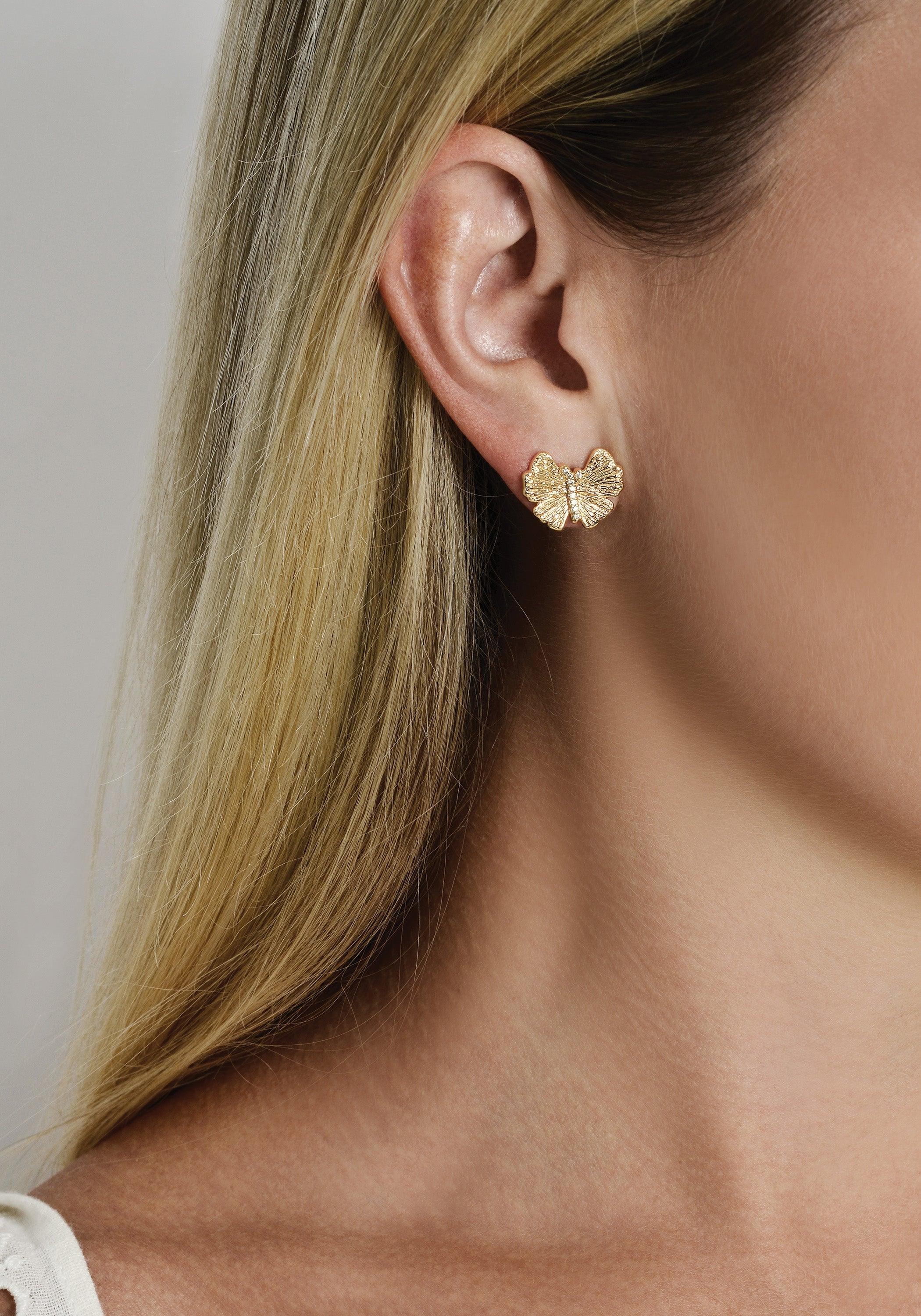 Butterfly Stud Earrings - Anabel Aram