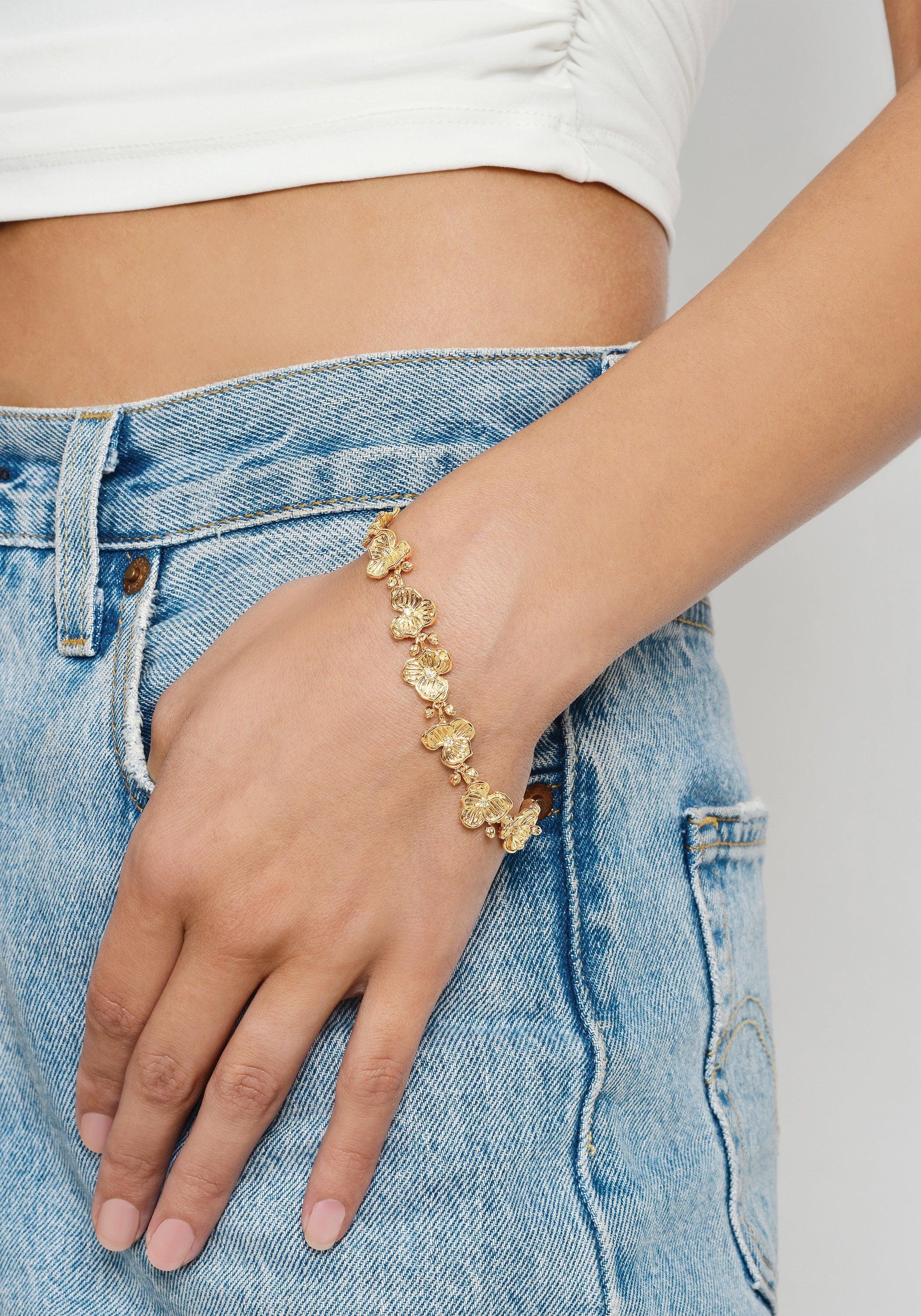 Orchid Link Bracelet - Anabel Aram