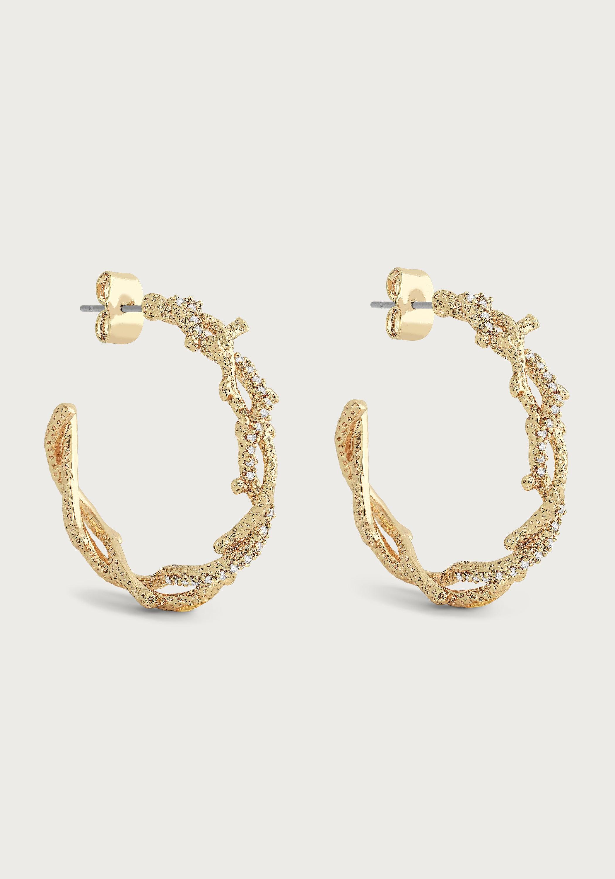 Coral Hoop Earrings - Anabel Aram
