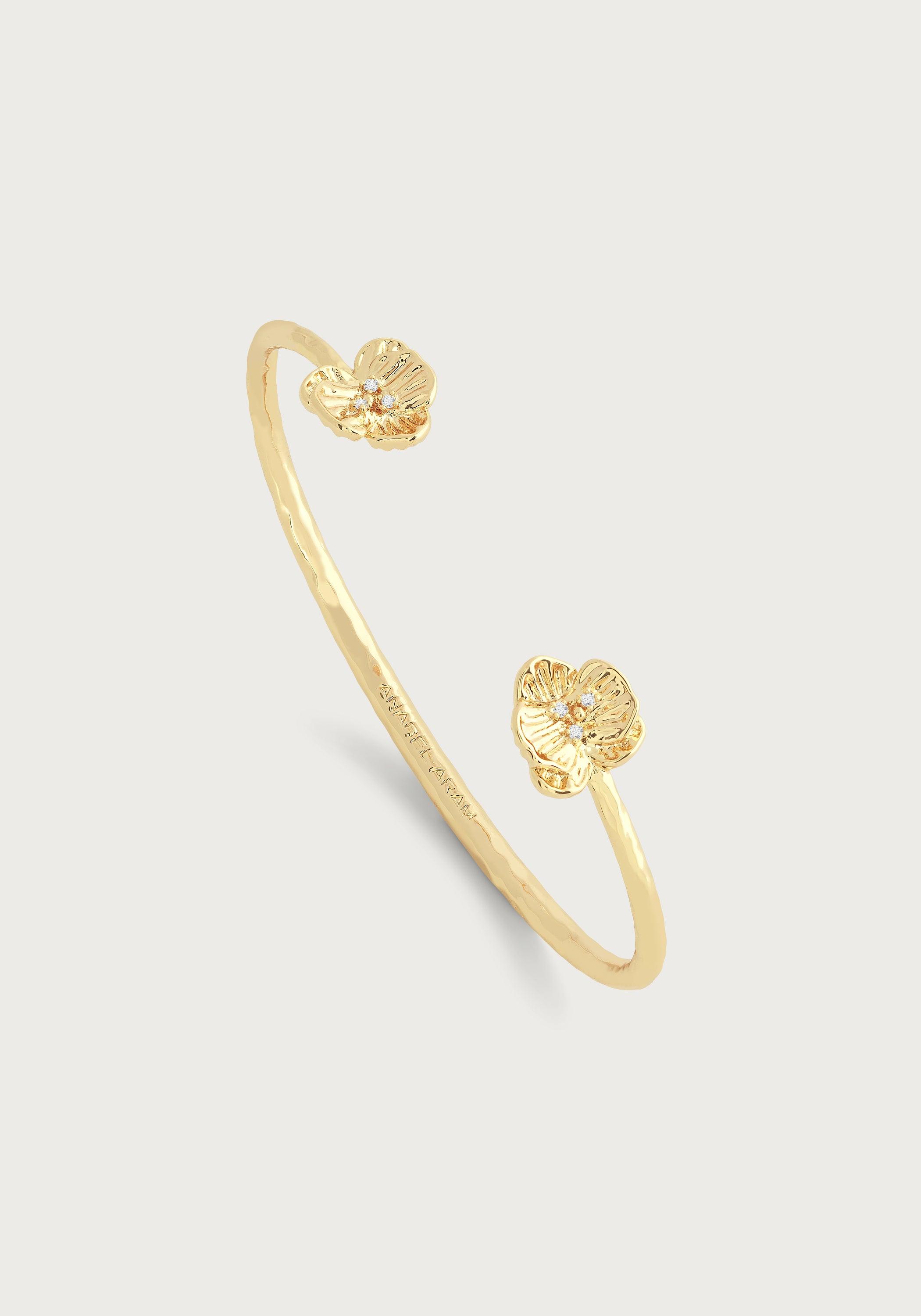 Orchid Gold Bangle - Anabel Aram