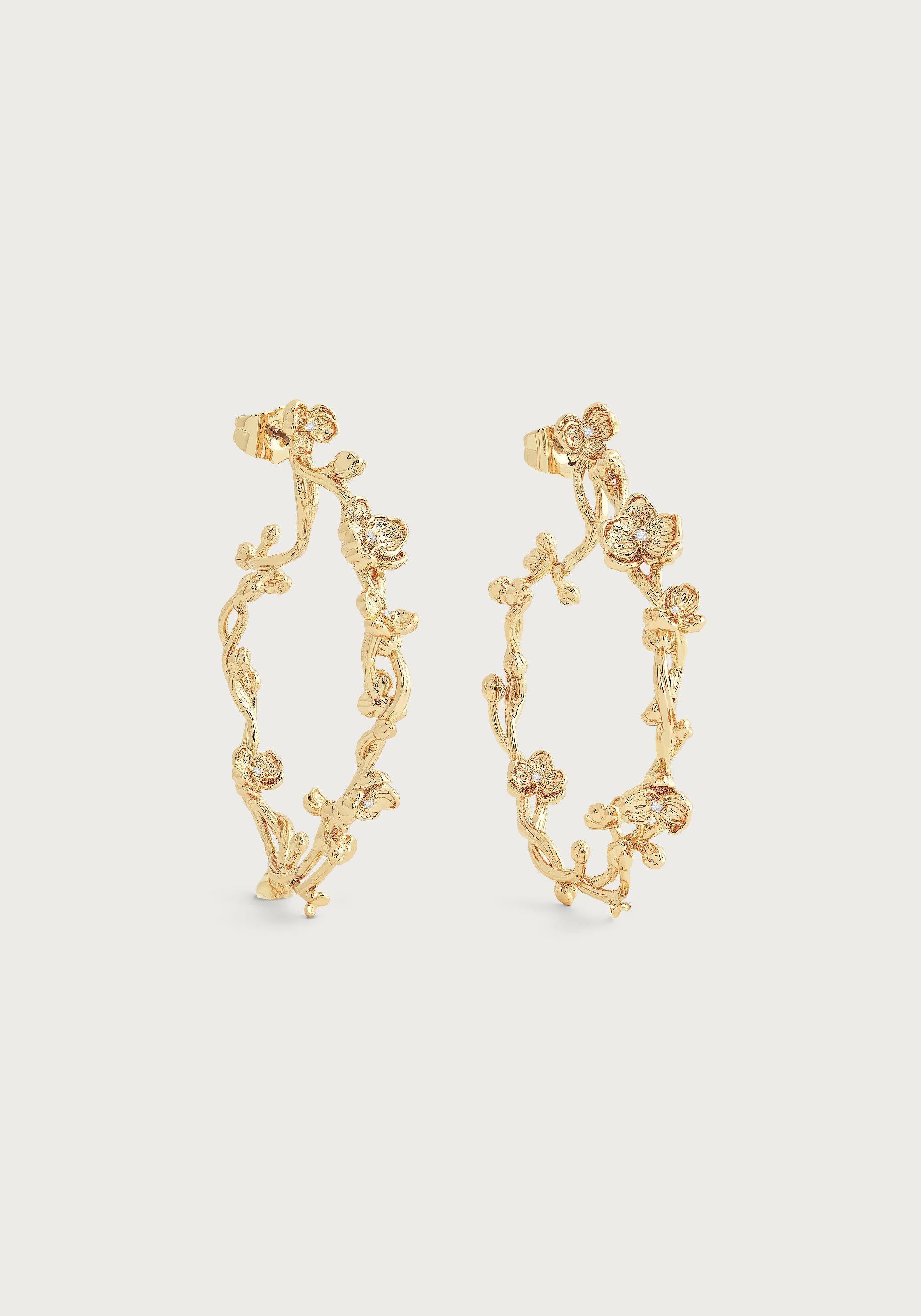Orchid Hoop Earrings - Anabel Aram