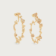 Orchid Hoop Earrings