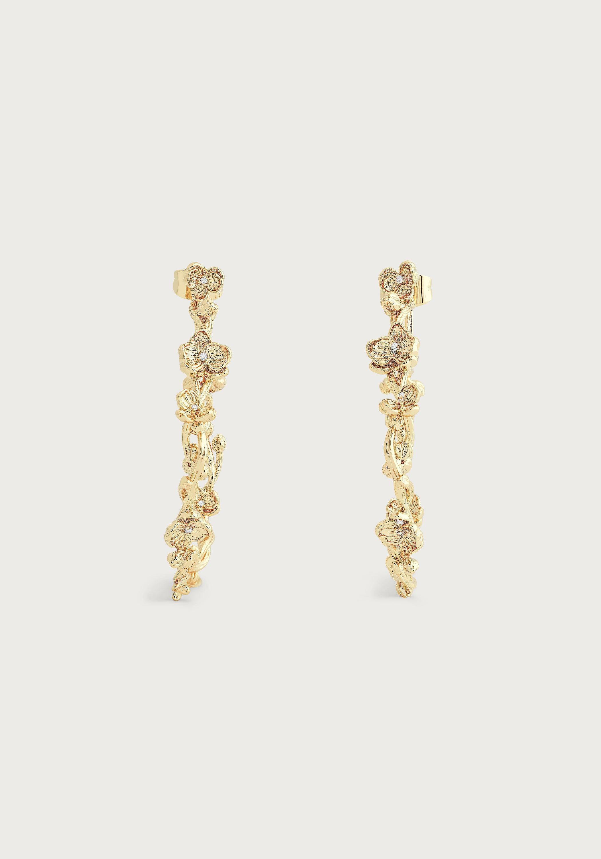 Orchid Hoop Earrings - Anabel Aram