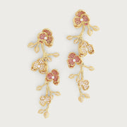 Orchid Pink Pavé Dangle Earrings