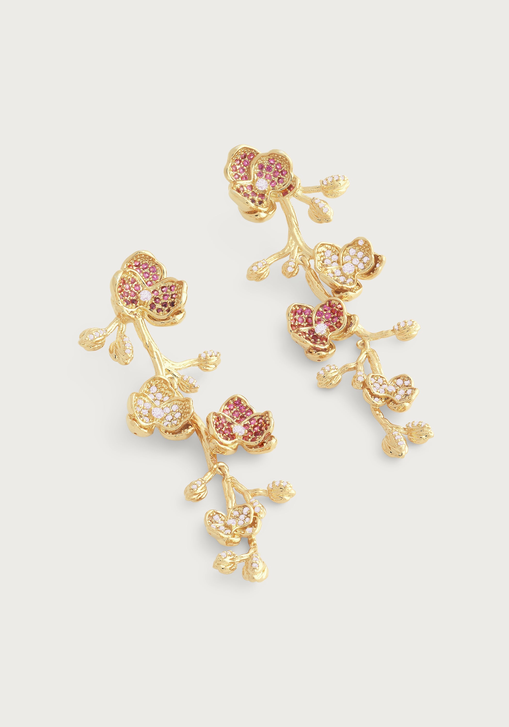 Orchid Pink Pavé Dangle Earrings – Anabel Aram