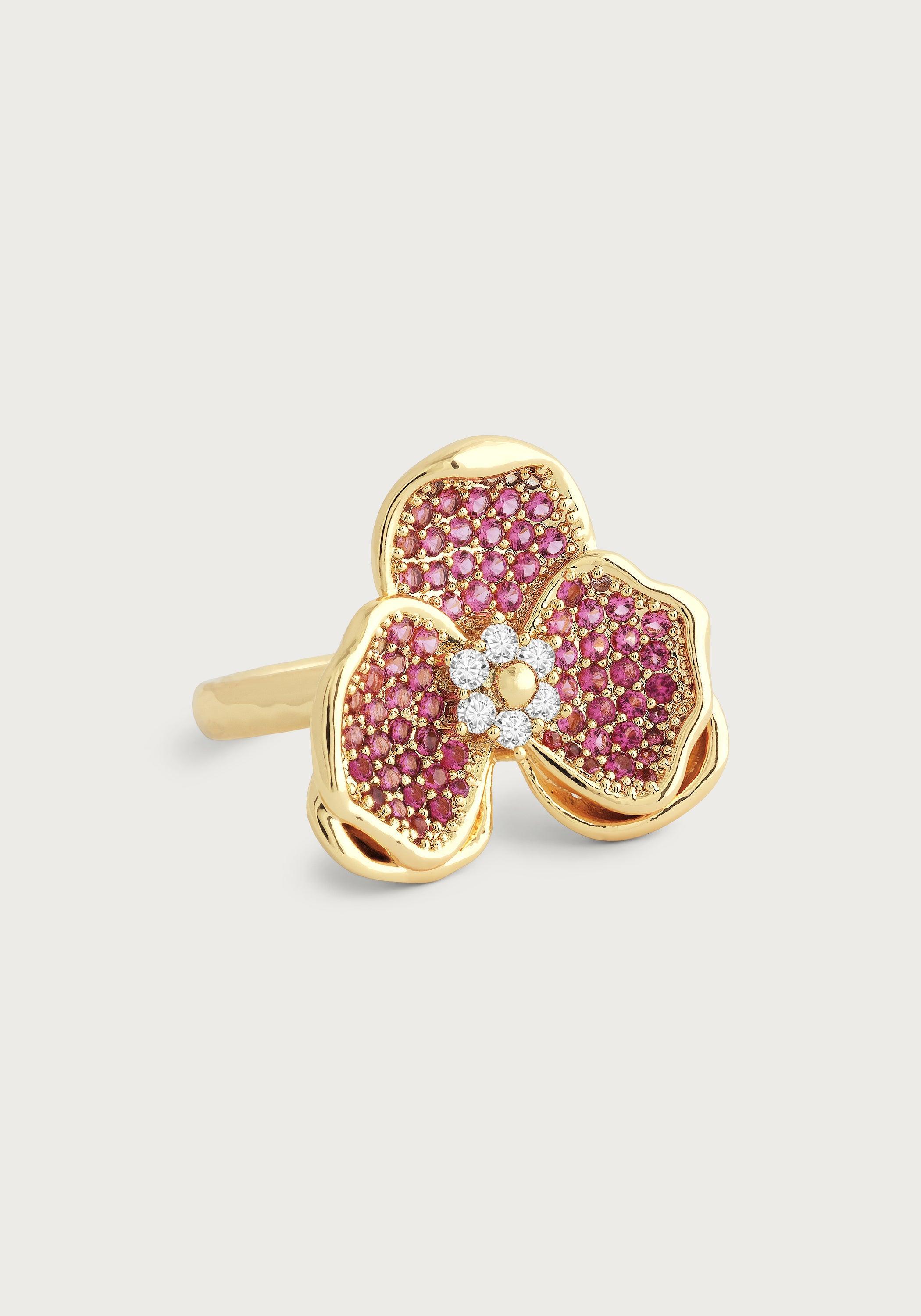 Orchid Pave Ring - Anabel Aram