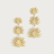 Triple Fan Palm Dangle Earrings