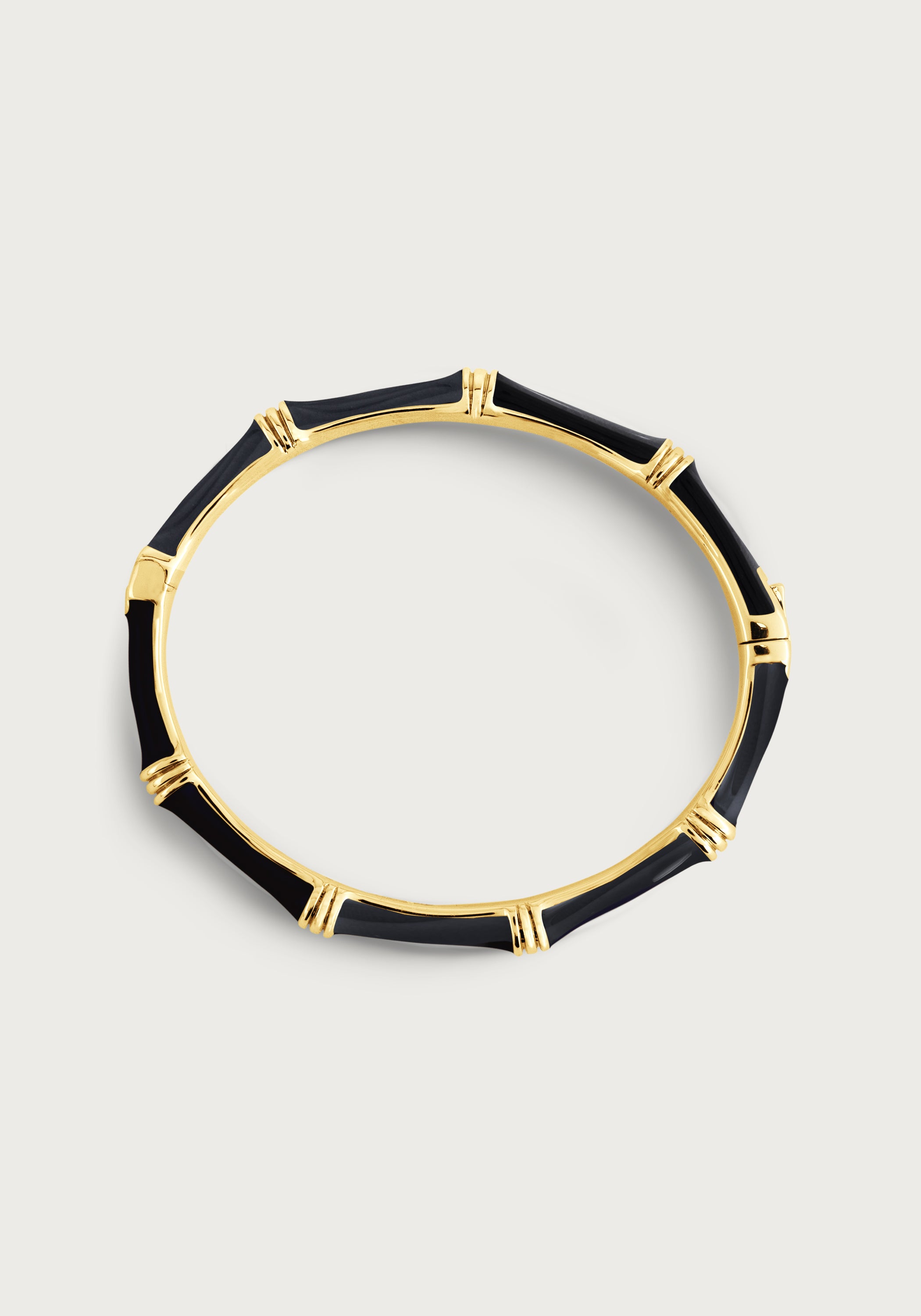 Bamboo Enameled Hinged Bangle