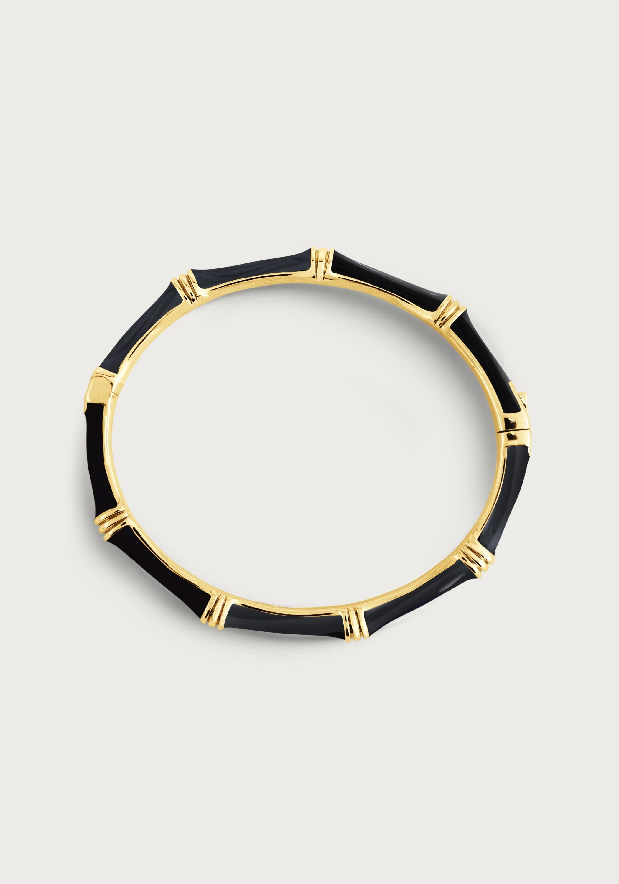Bamboo Enameled Hinged Bangle