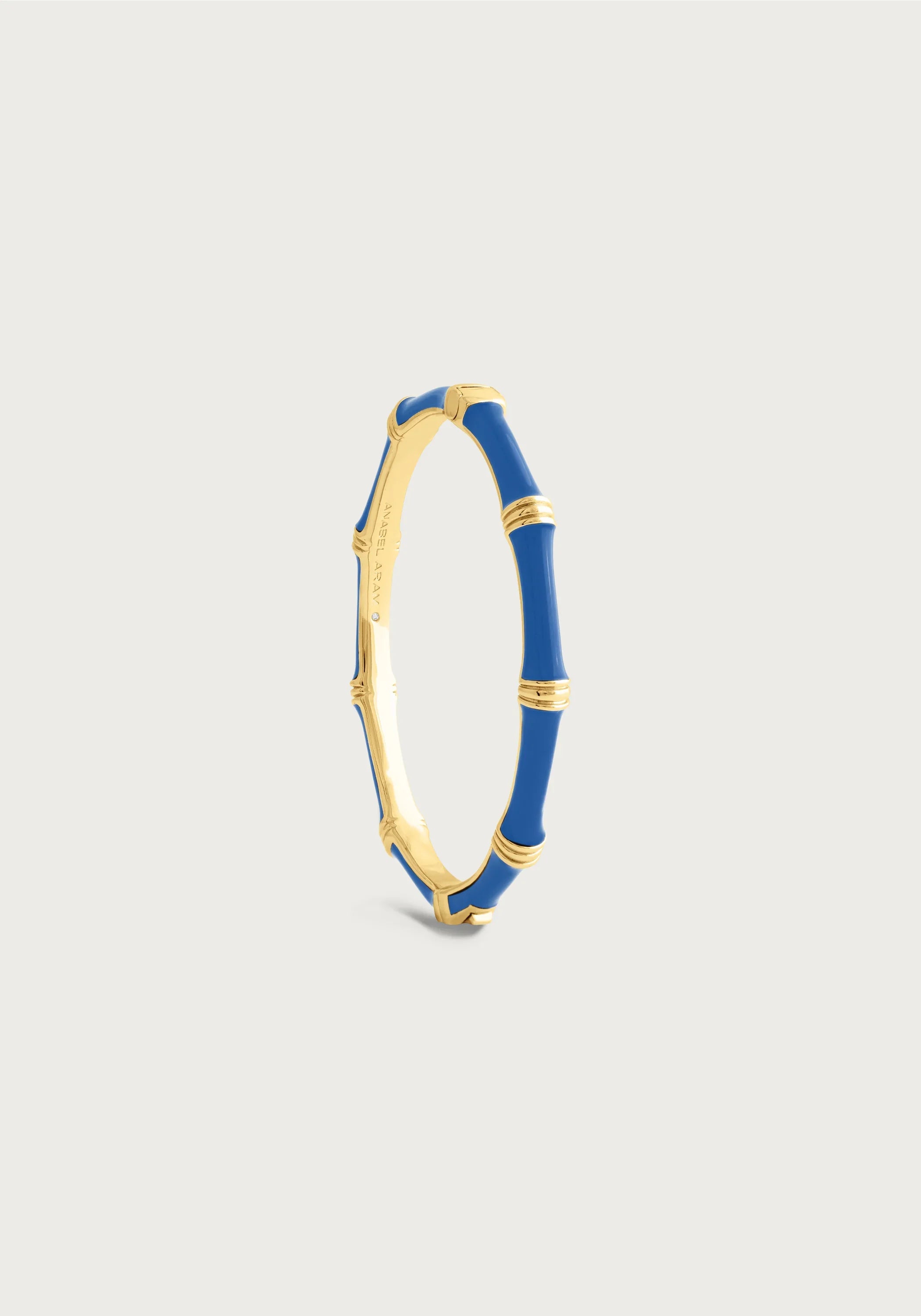 Bamboo Enameled Hinged Bangle