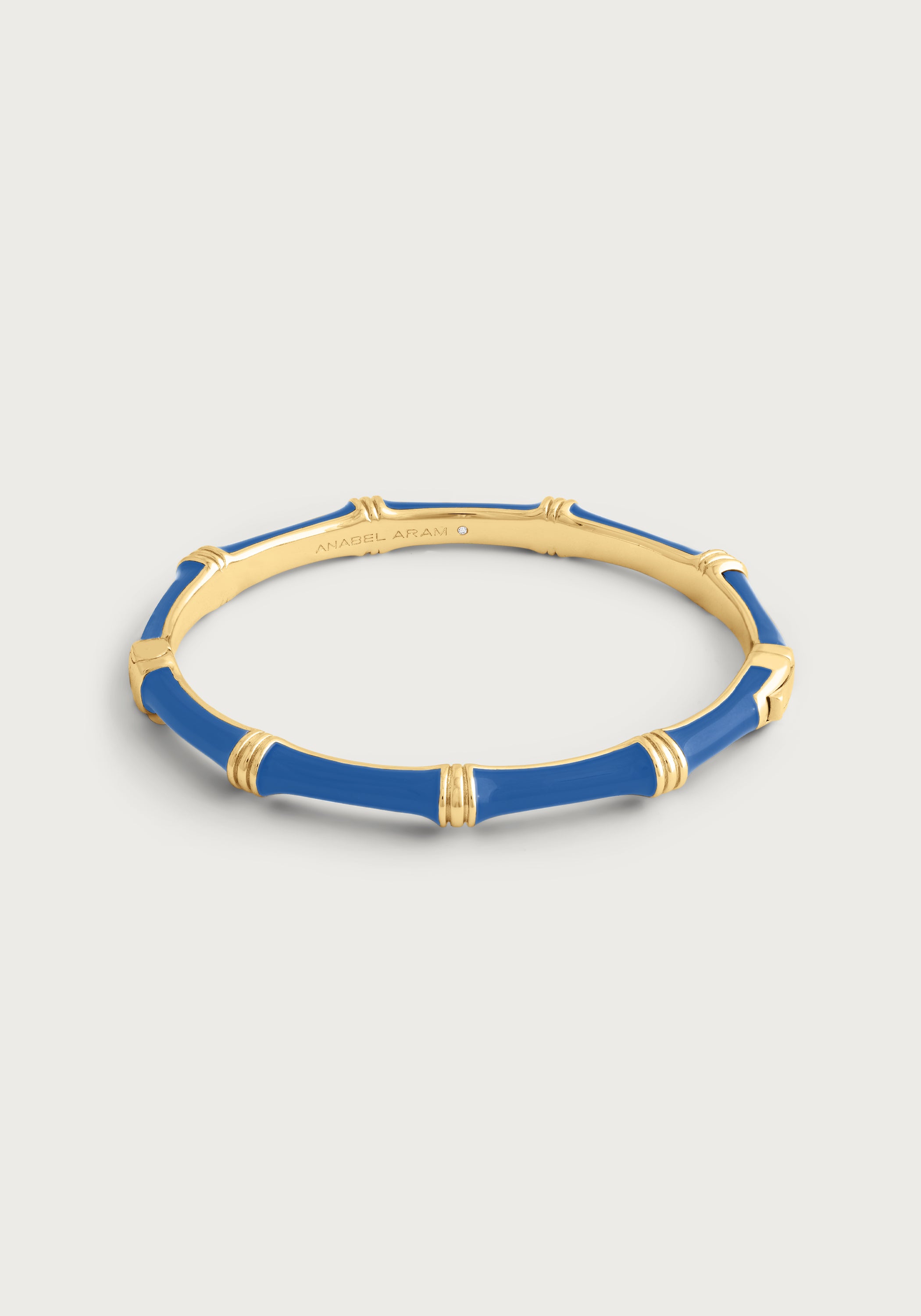 Bamboo Enameled Hinged Bangle
