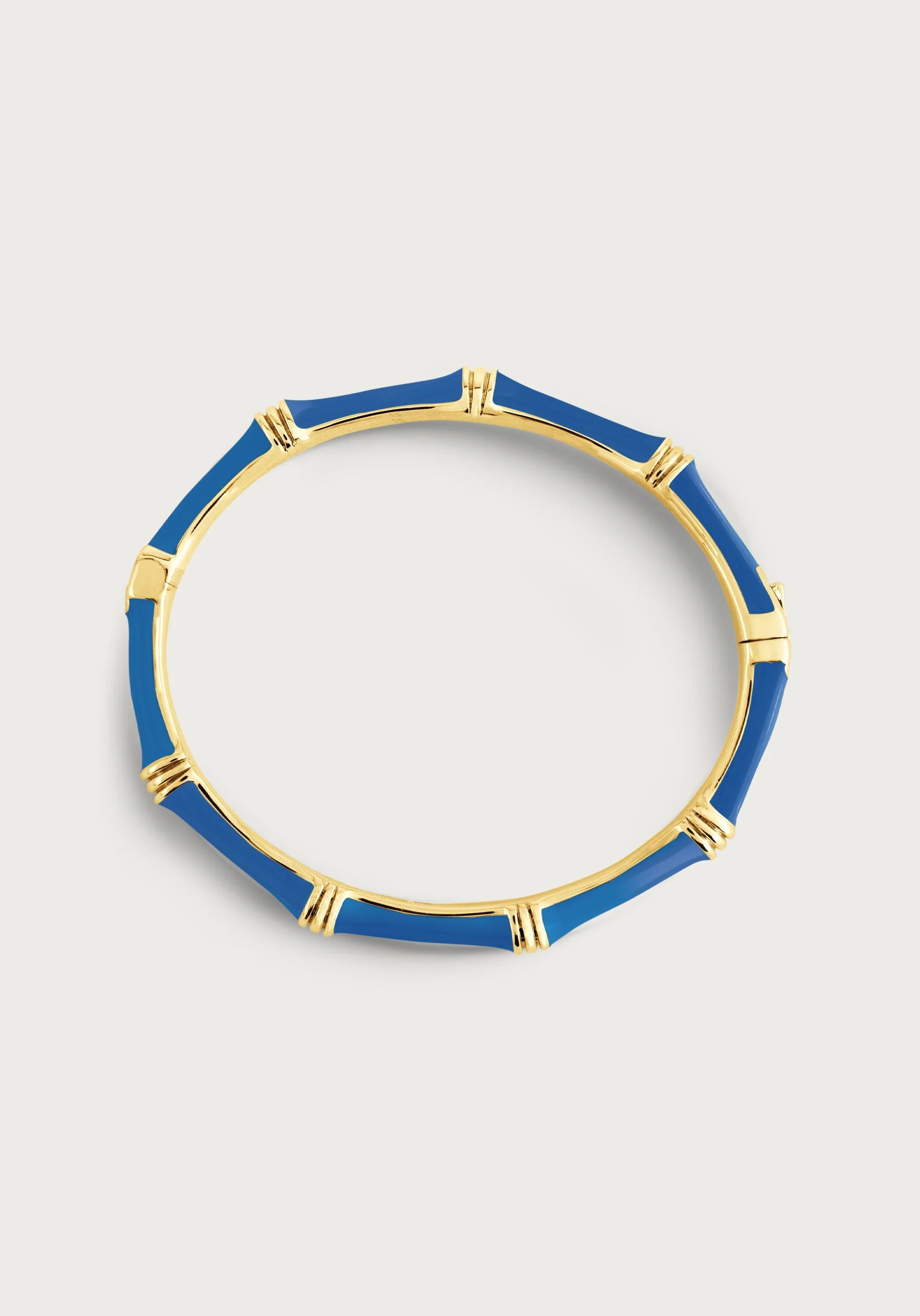 Bamboo Enameled Hinged Bangle