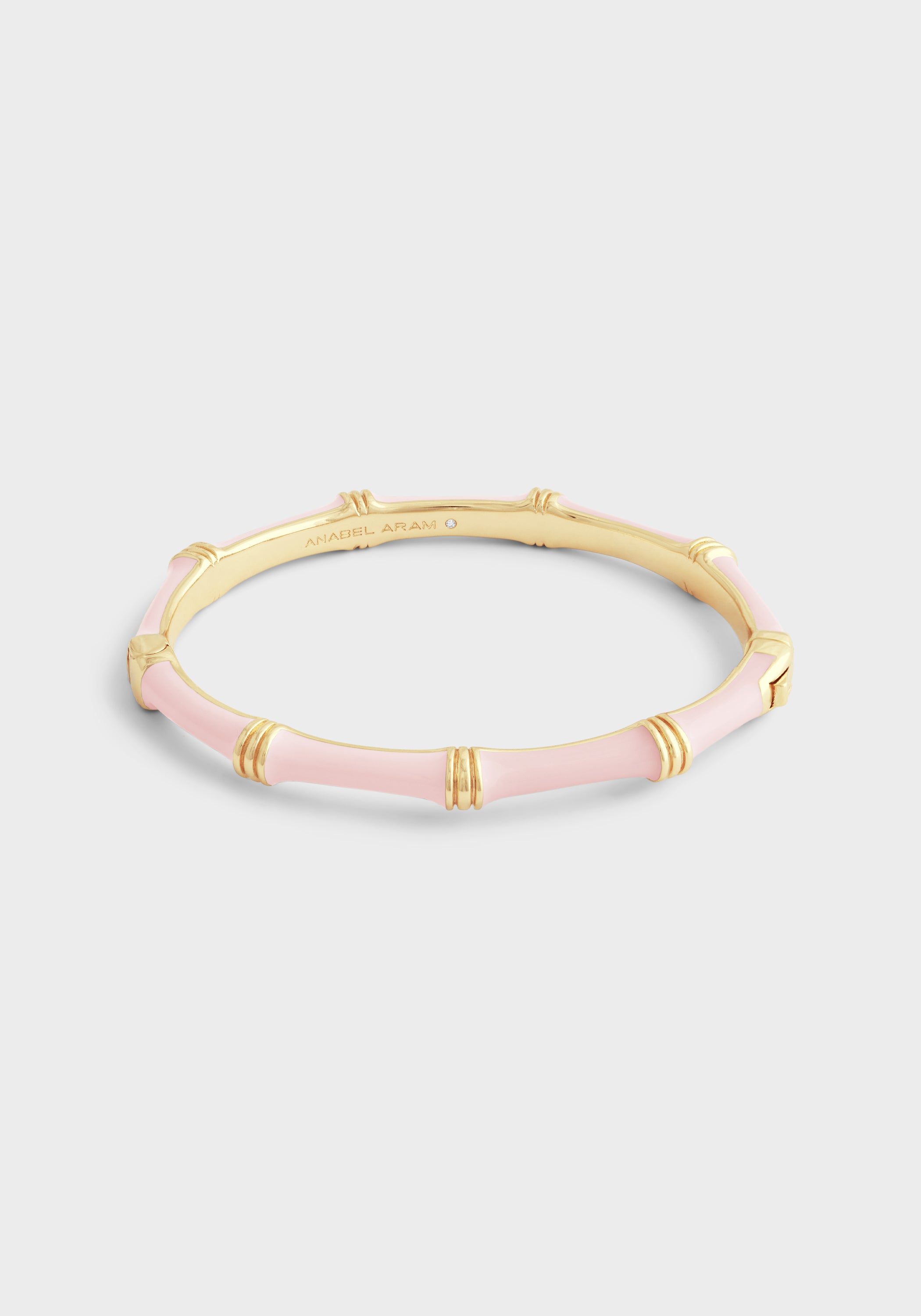 Bamboo Enameled Hinged Bangle