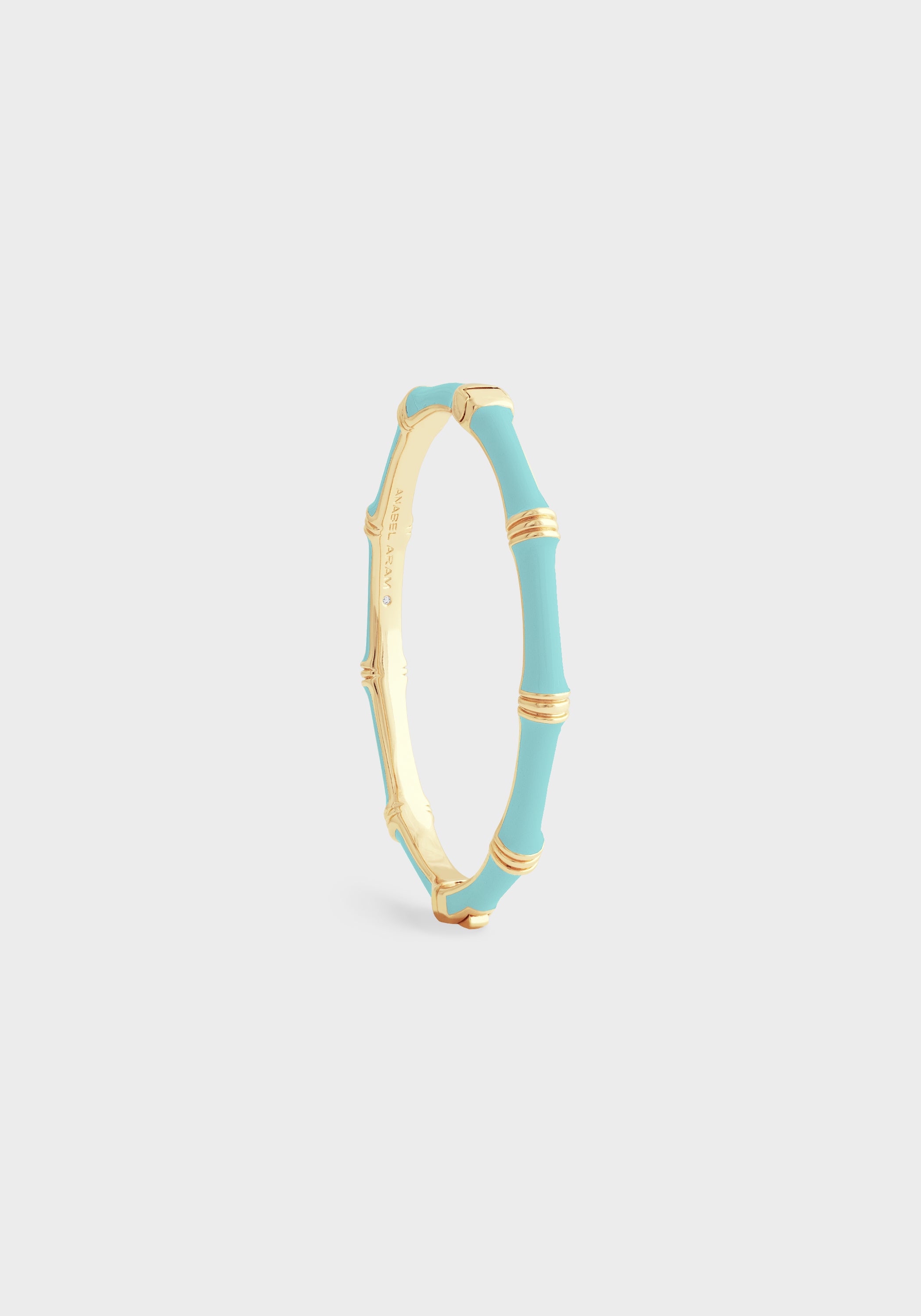 Bamboo Enameled Hinged Bangle