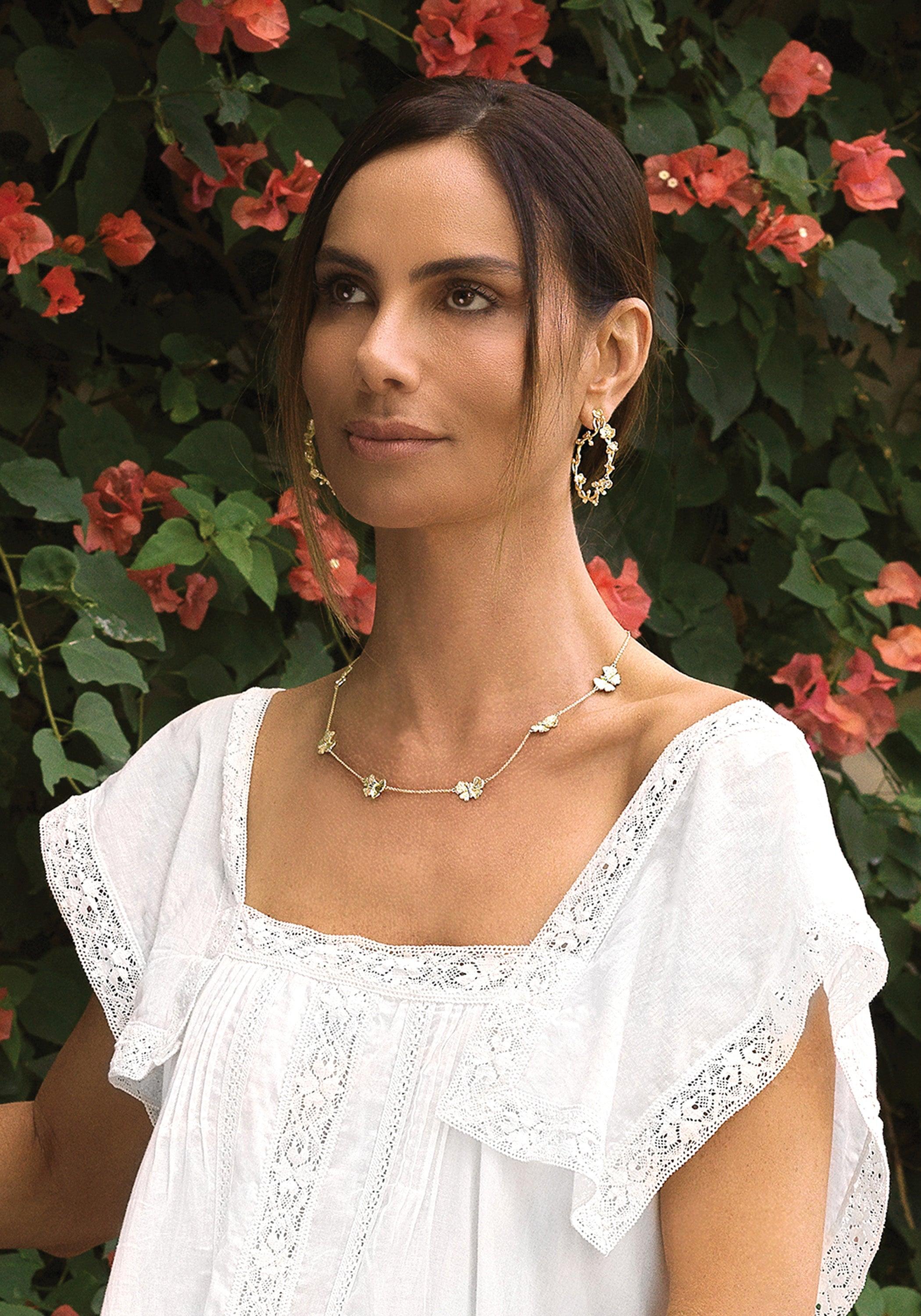 Butterfly Gold Station Necklace - Anabel Aram