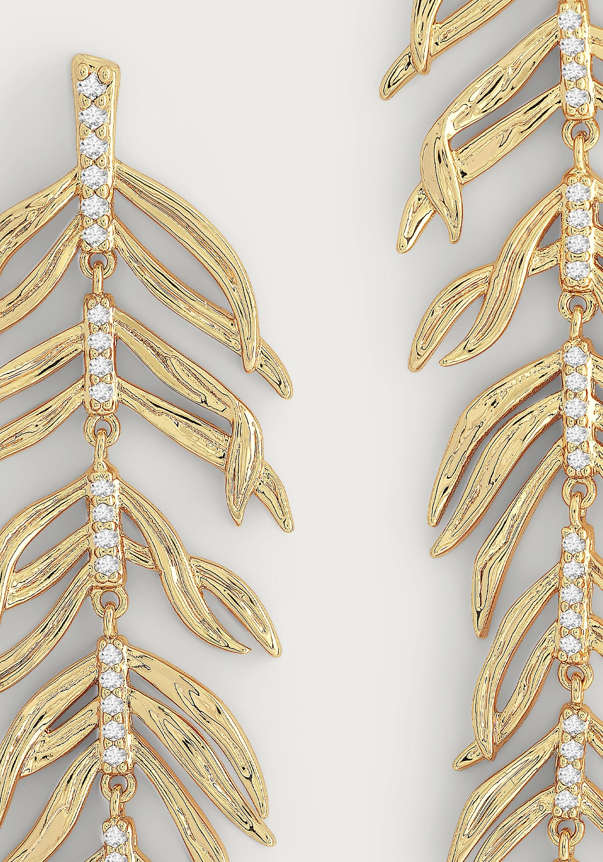 Palm Leaves Dangle Earrings - Anabel Aram