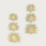 Triple Fan Palm Dangle Earrings - Anabel Aram