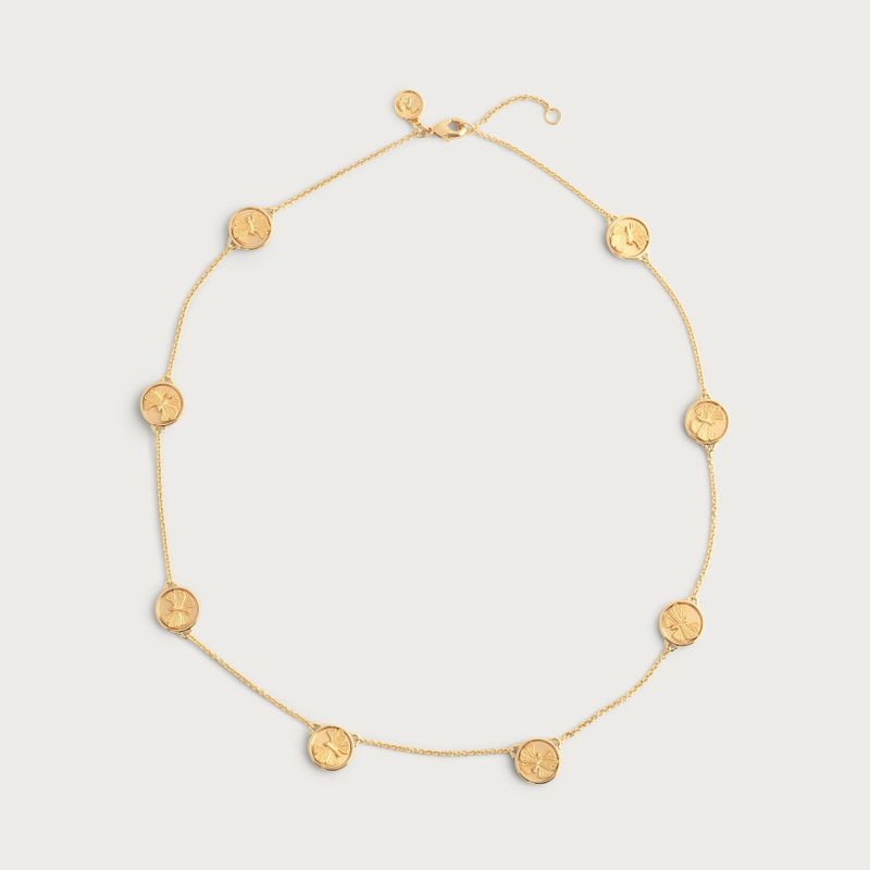 Butterfly Coin Station Necklace - Anabel Aram