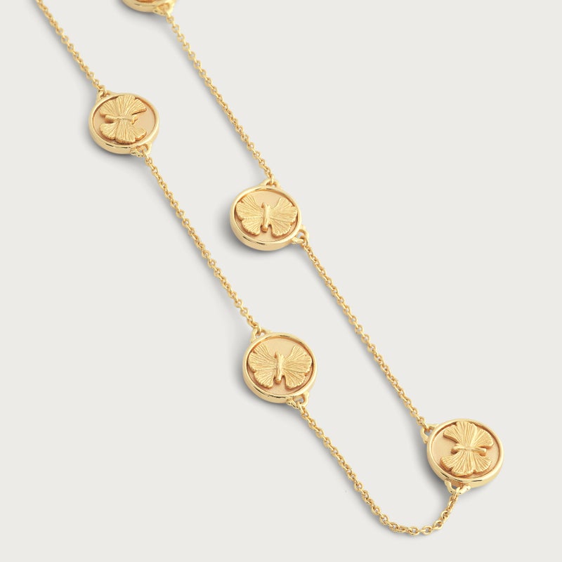 Butterfly Coin Station Necklace - Anabel Aram