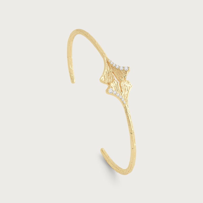 Ginkgo Leaves Bangle - Anabel Aram