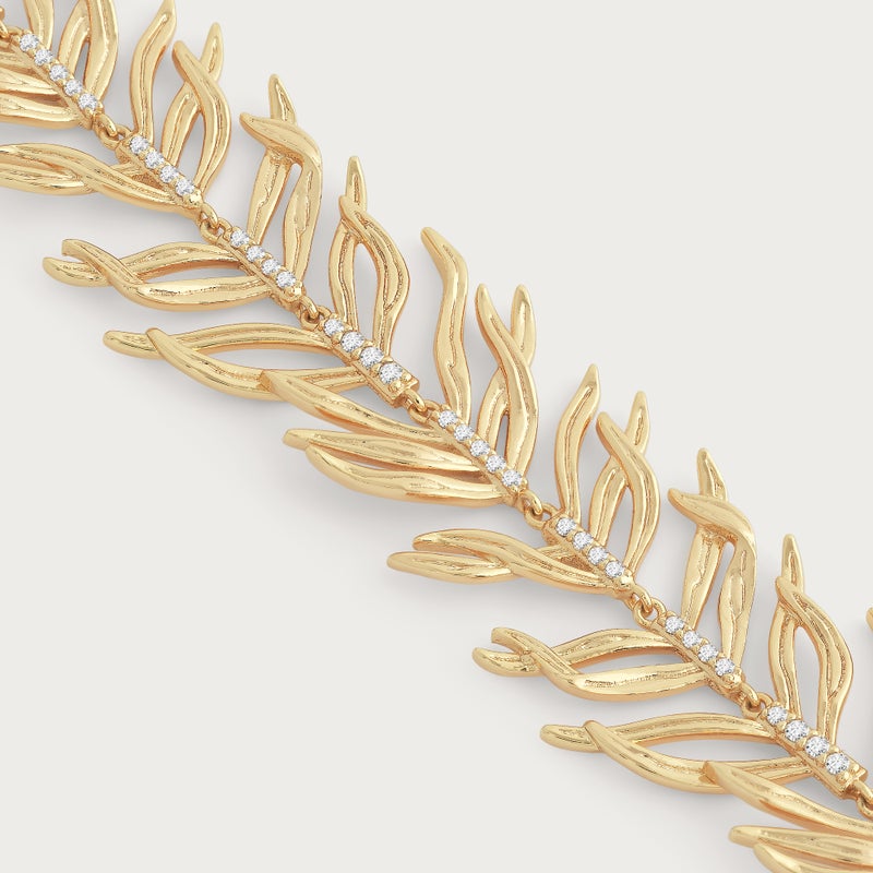 Palm Leaves Necklace - Anabel Aram