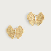 Butterfly Stud Gold Earrings - Anabel Aram