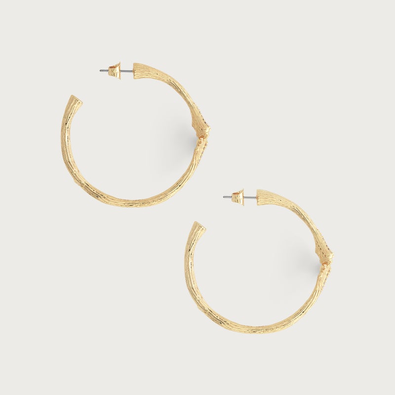 Ginkgo Hoop Earrings - Anabel Aram