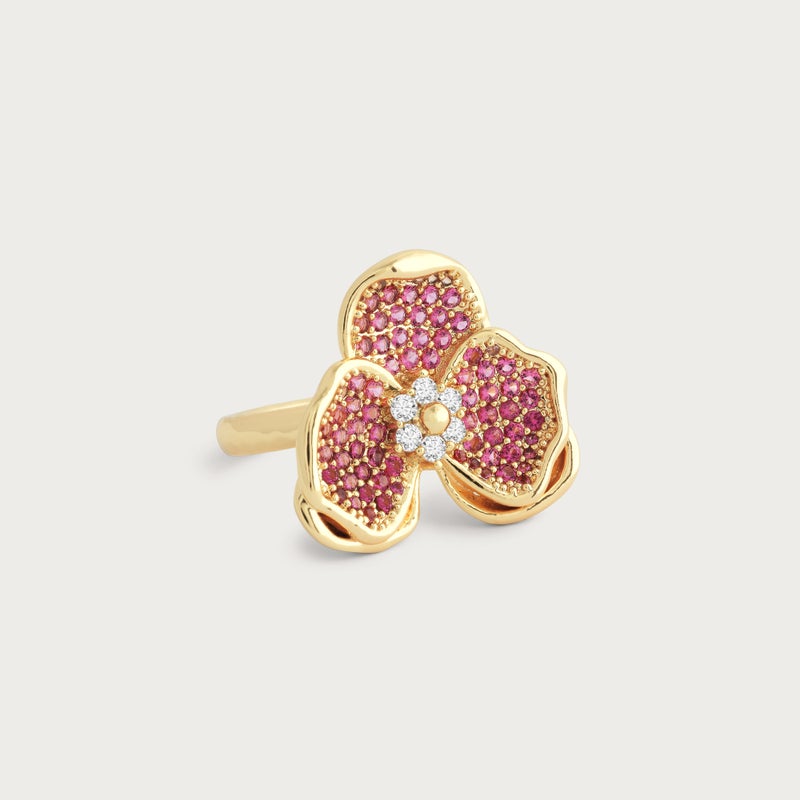 Orchid Pink Pavé Ring - Anabel Aram