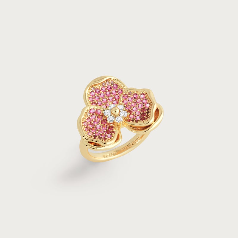 Orchid Pink Pavé Ring - Anabel Aram