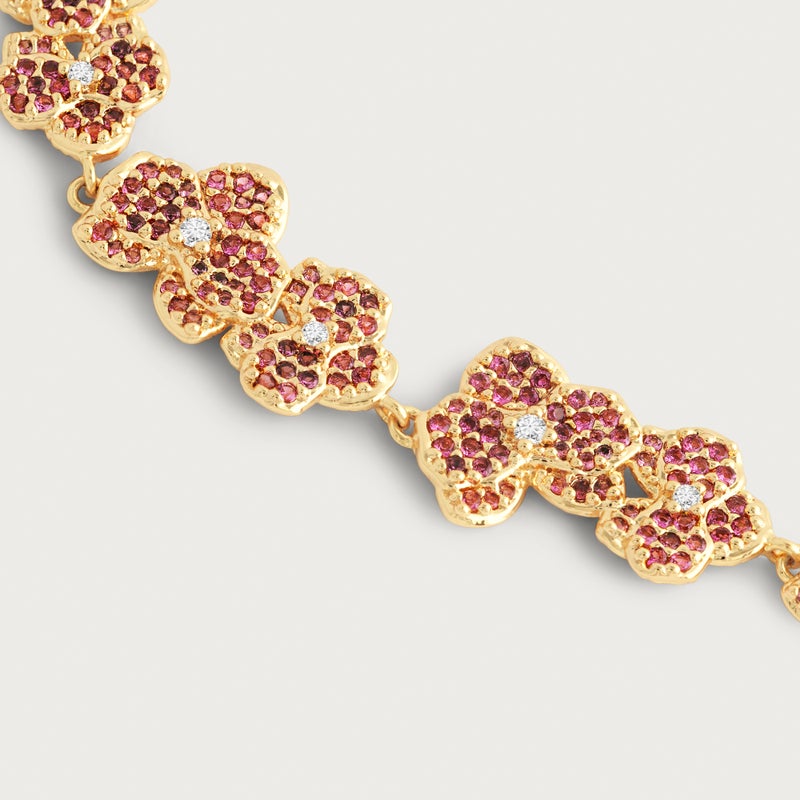 Orchid Pink Pavé Tennis Bracelet - Anabel Aram