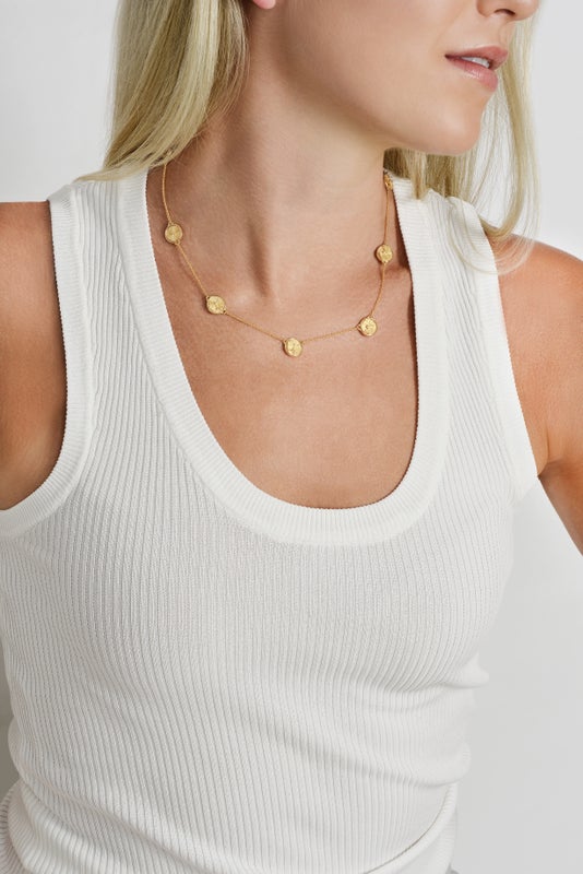 Butterfly Coin Station Necklace - Anabel Aram
