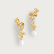 Orchid With Pearl Drop Earrings - Anabel Aram
