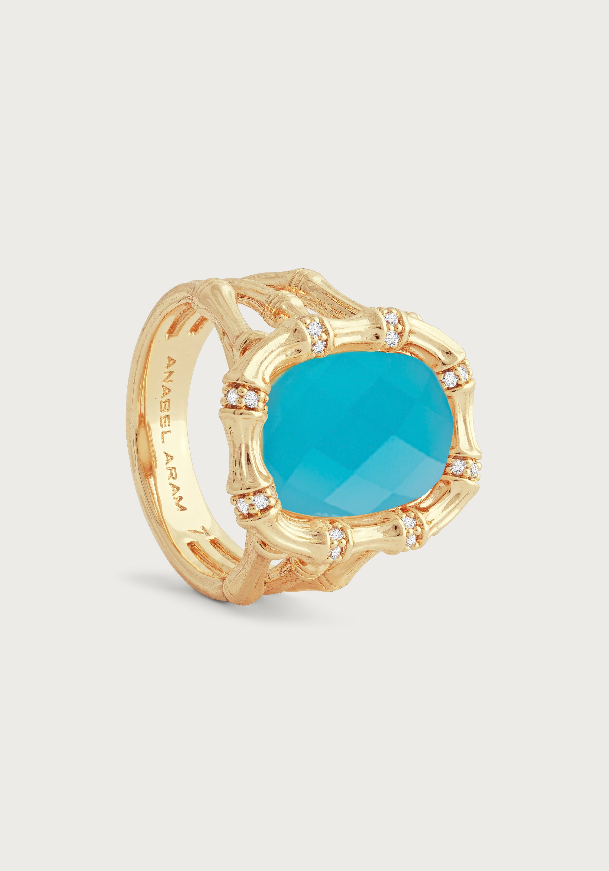 Bamboo With Stone Ring - Gemstones