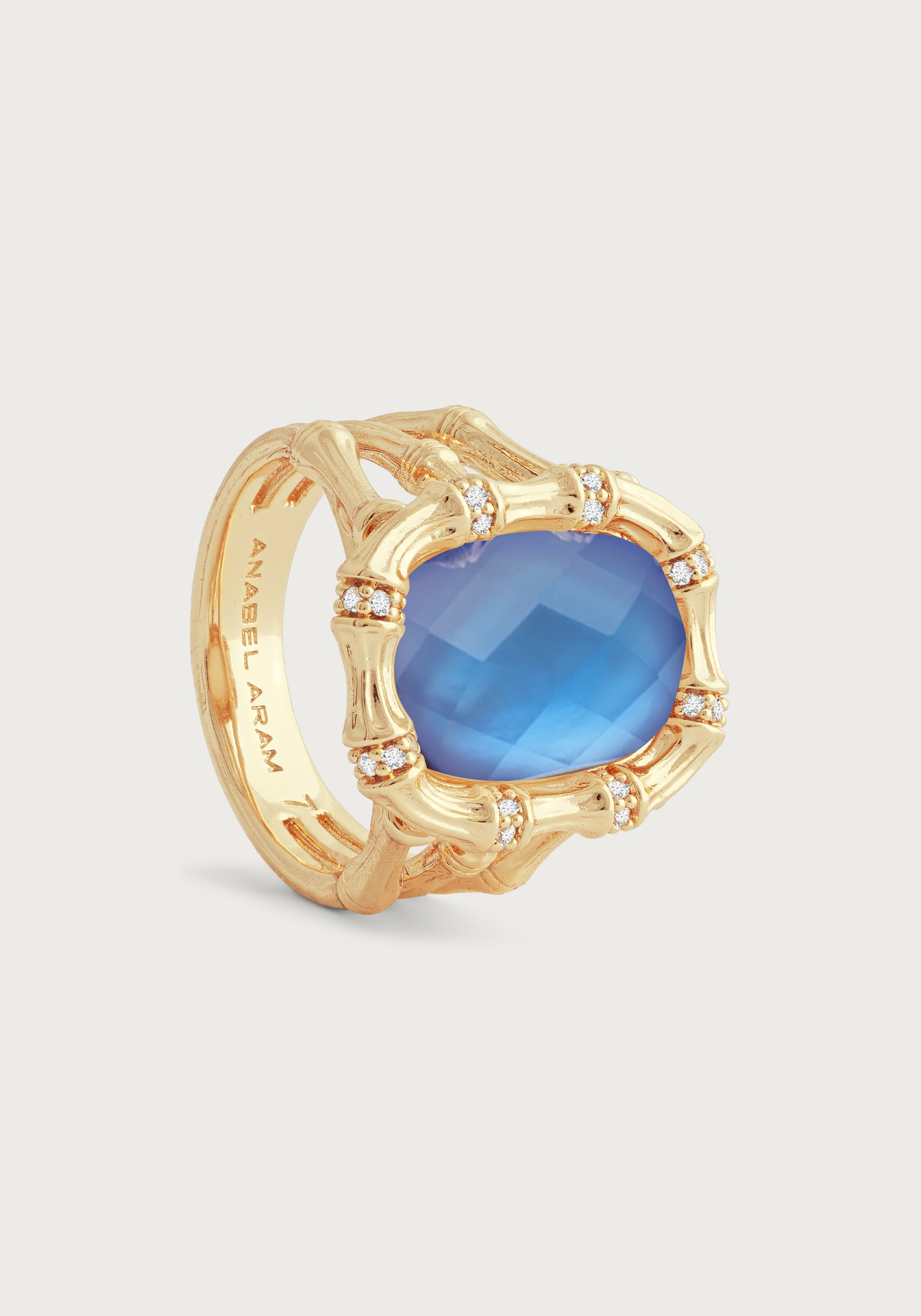Bamboo With Stone Ring - Gemstones