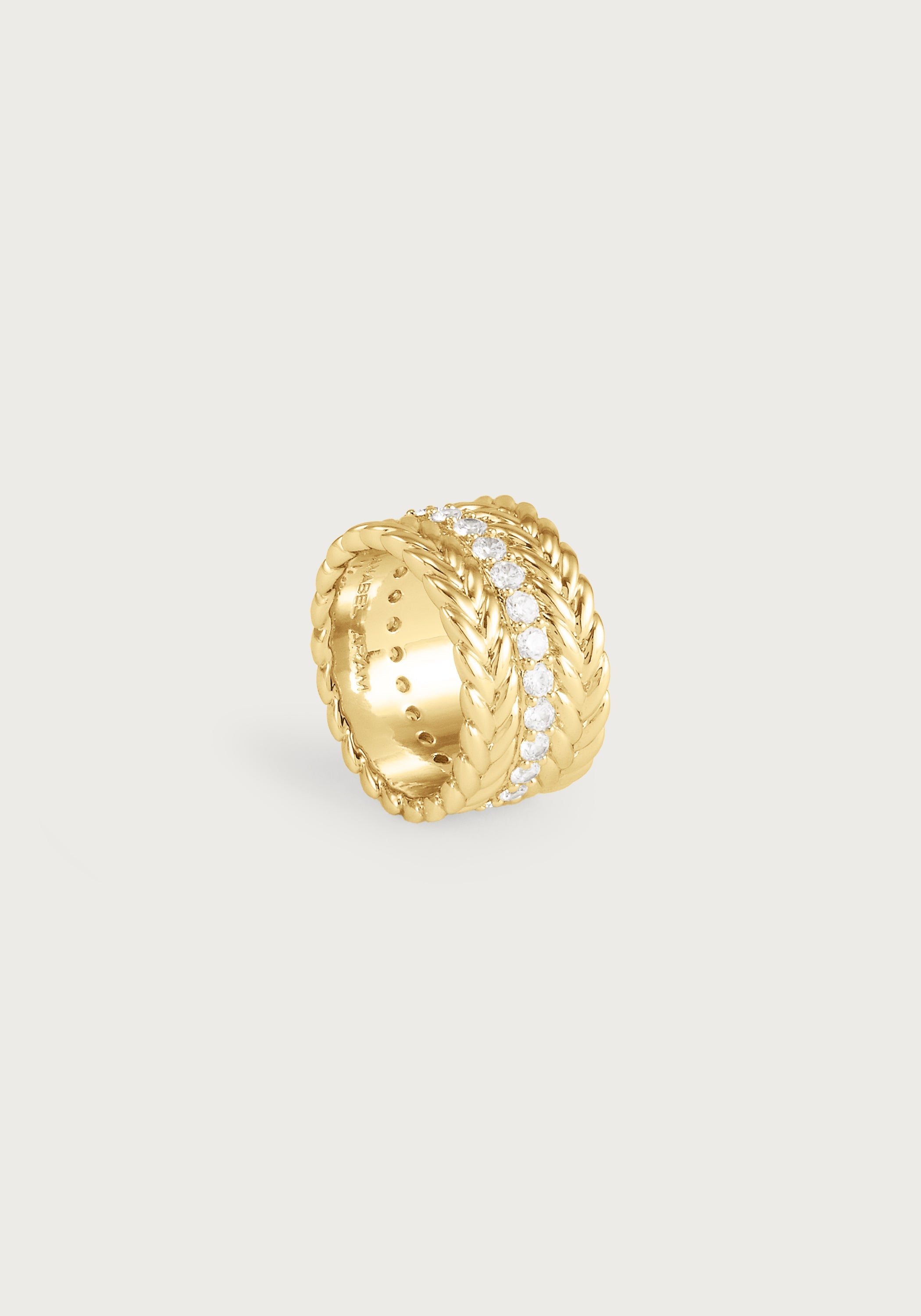 Palm Chain Stack Cheval Chain Stack Ring, Gold - Anabel Aram