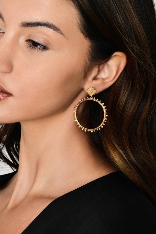 Butterfly Coin Molten Hoops - Anabel Aram