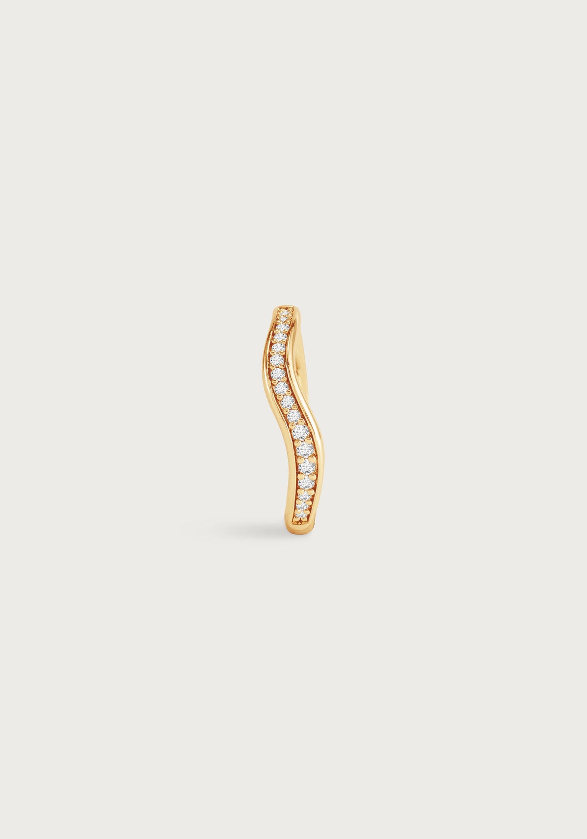 River Pave Wave Ring, Gold