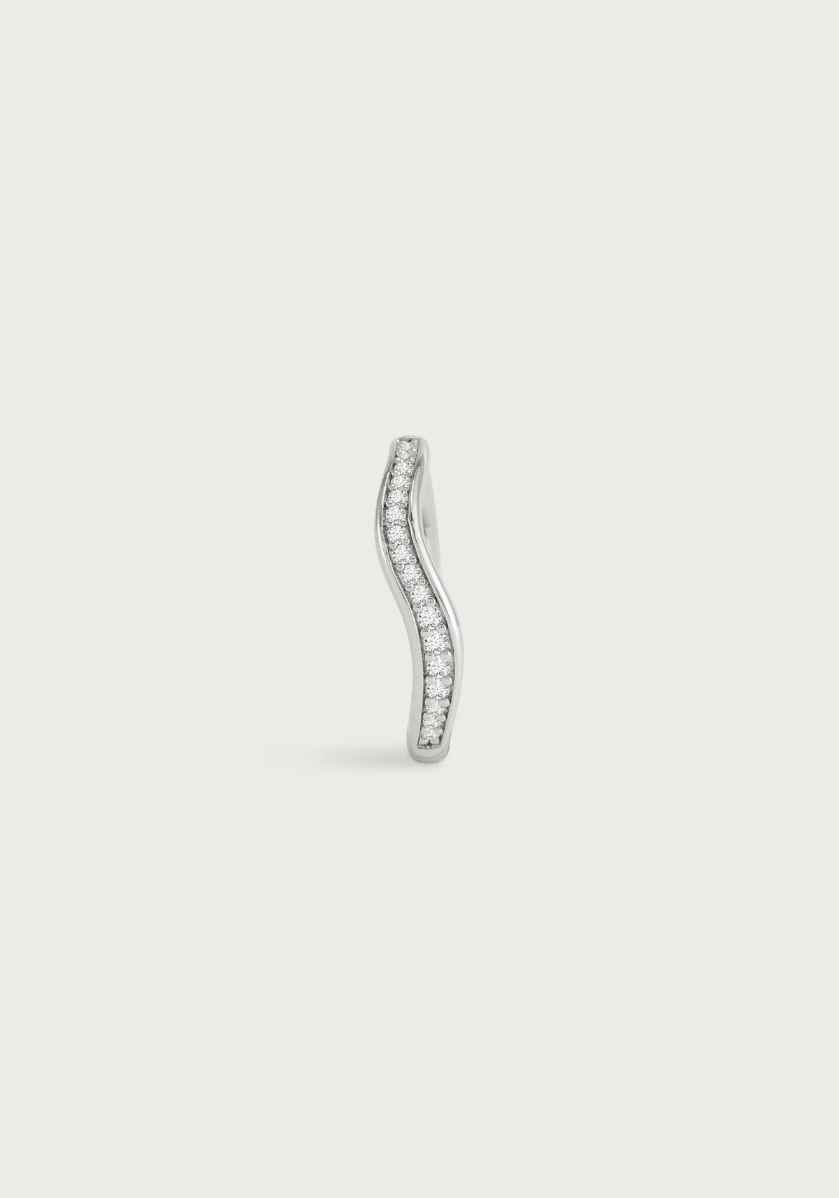 River Pave Wave Ring, Silver