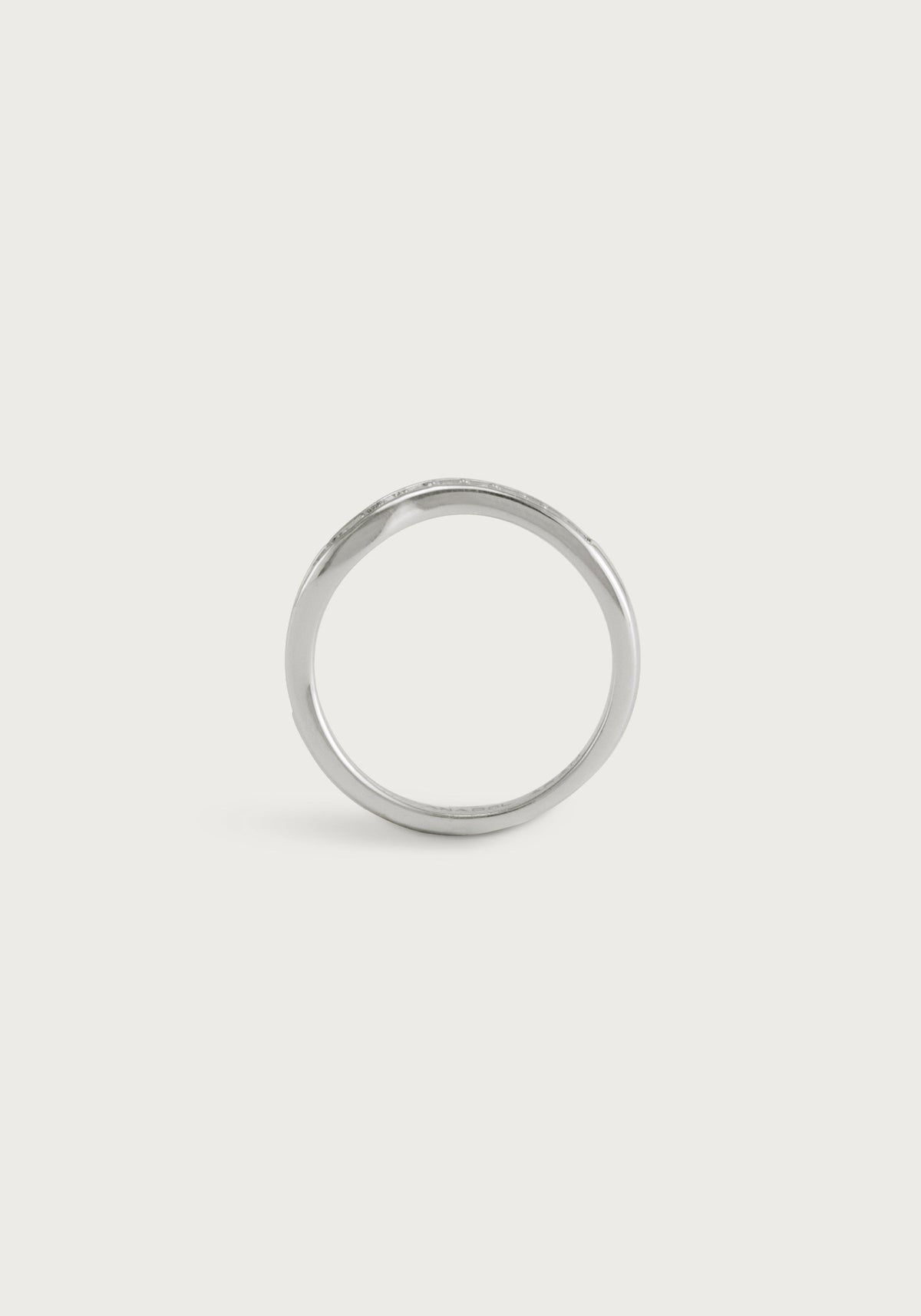 River Pave Wave Ring, Silver