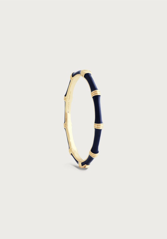 Bamboo Enameled Hinged Bangle - Anabel Aram