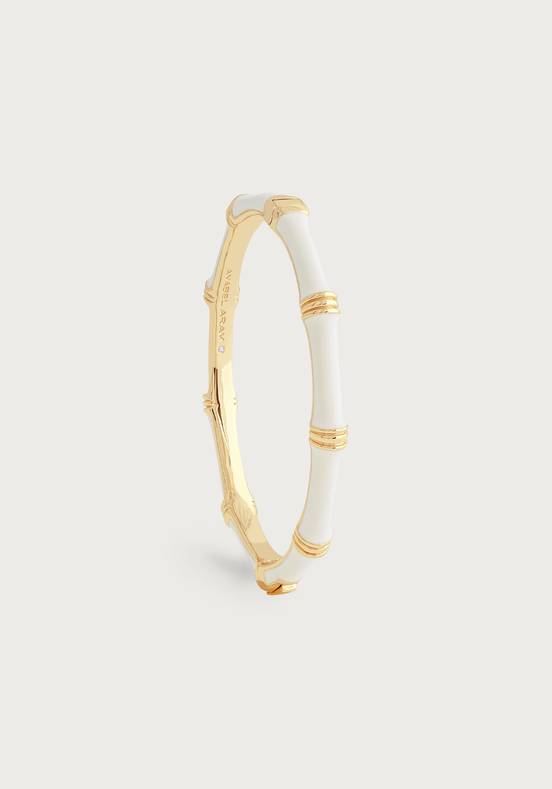 Bamboo Enameled Hinged Bangle (Small)