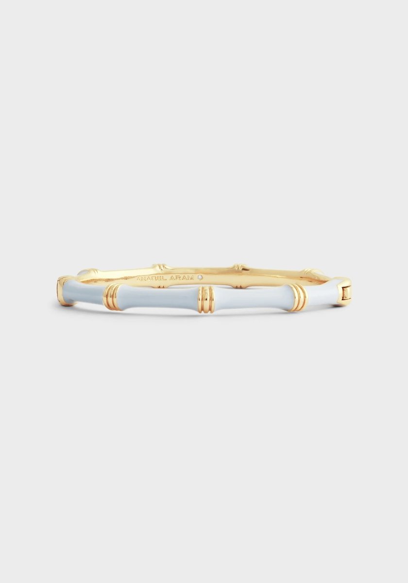 Bamboo Enameled Hinged Bangle - Anabel Aram