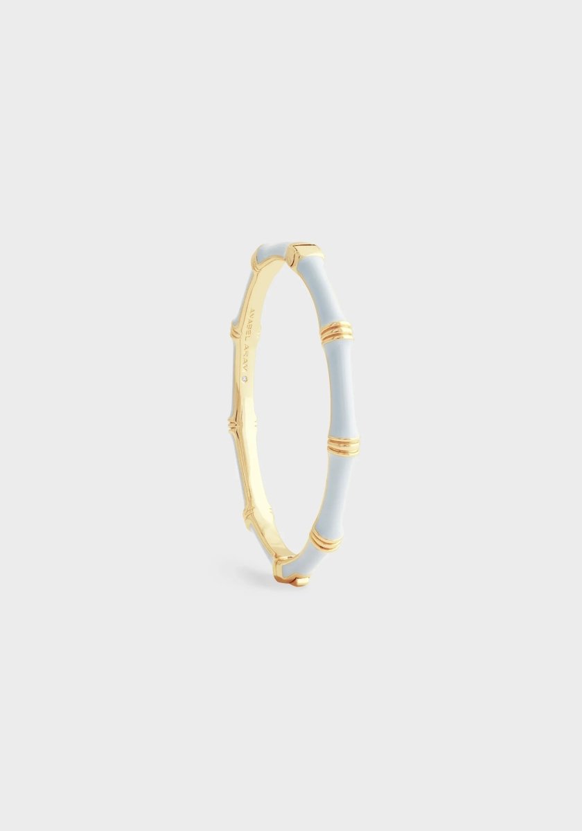 Bamboo Enameled Hinged Bangle - Anabel Aram
