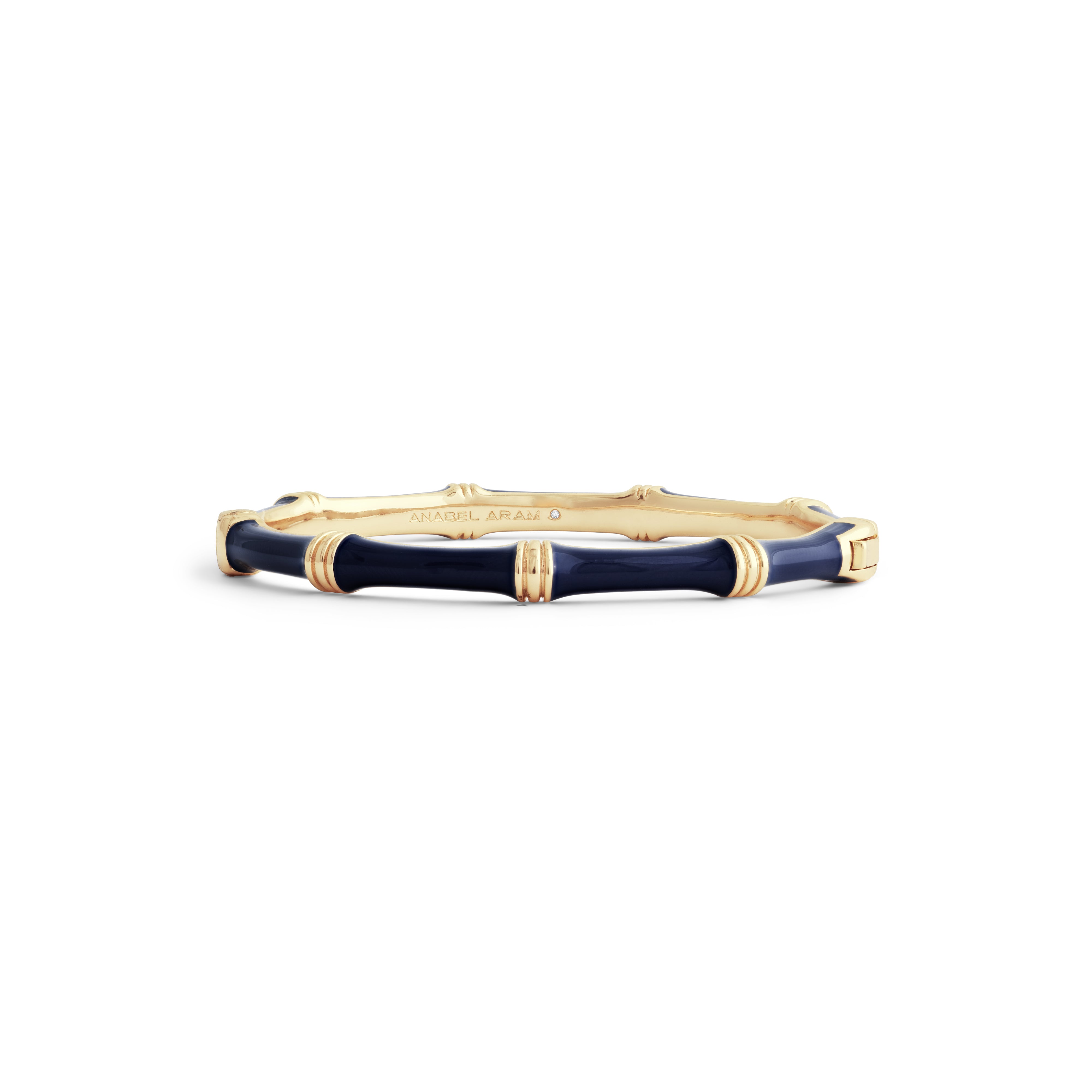 Bamboo Enameled Hinged Bangle (Small)