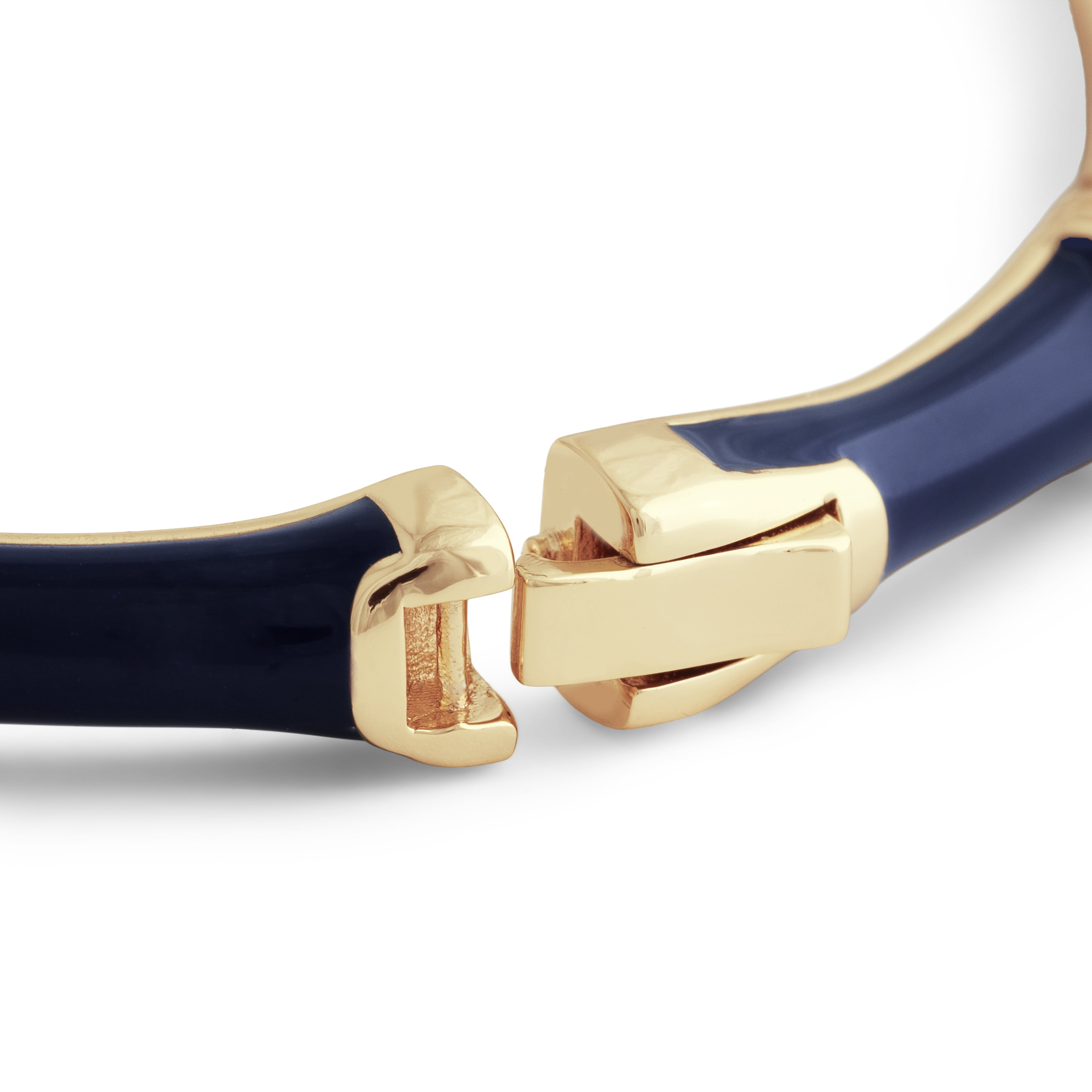 Bamboo Enameled Hinged Bangle (Small)