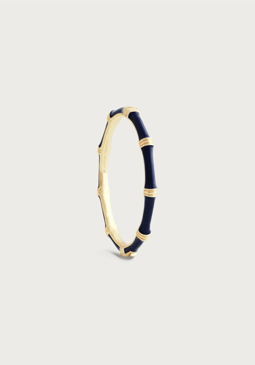 Bamboo Enameled Hinged Bangle - Anabel Aram