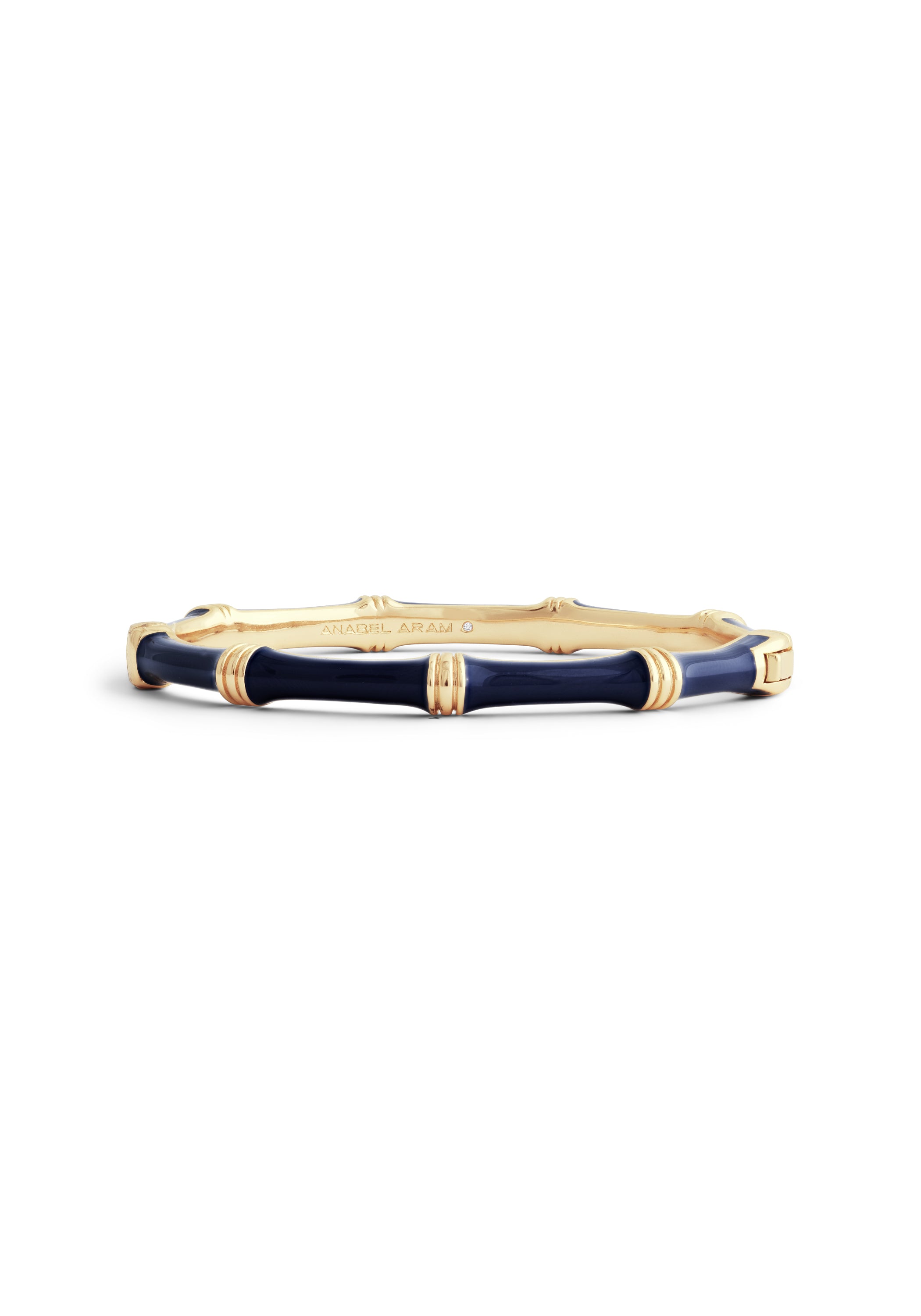 Bamboo Enameled Hinged Bangle (Small)