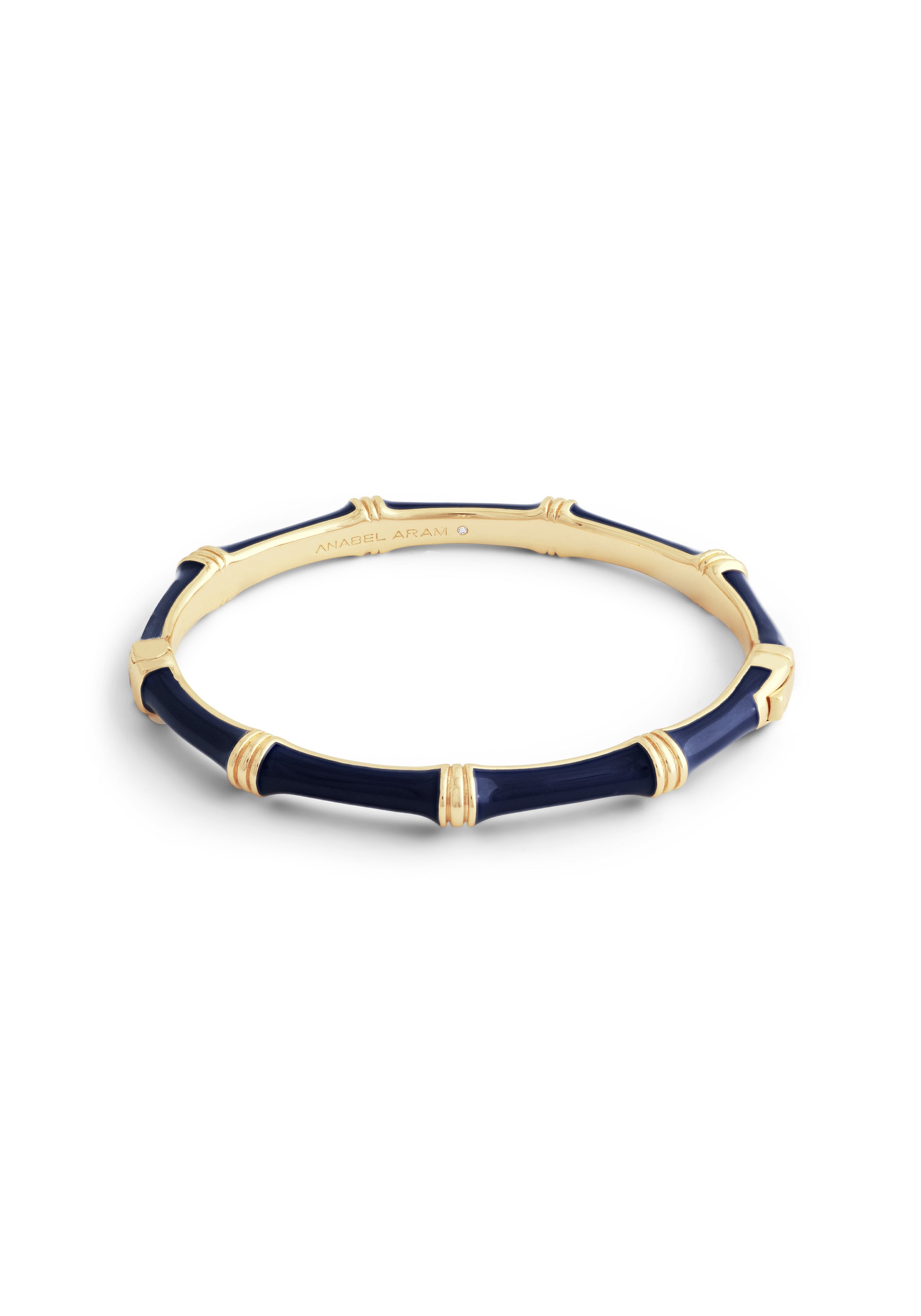 Bamboo Enameled Hinged Bangle (Small)